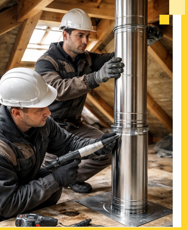 Монтаж дымоходов для каминов в Искитиме с гарантией качества