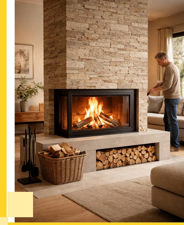 Дровяной камин под ключ в Искитиме от 203840 р. | ЭриданСкм