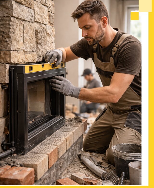 Дровяные камины под ключ в Искитиме: монтаж, обустройство