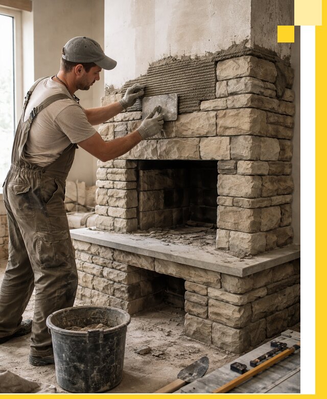 Строительство каминов под ключ в Искитиме от проектирования до монтажа