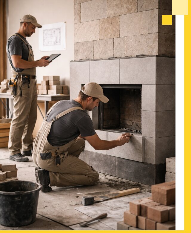 Индивидуальные проекты каминов и каминных систем в Искитиме