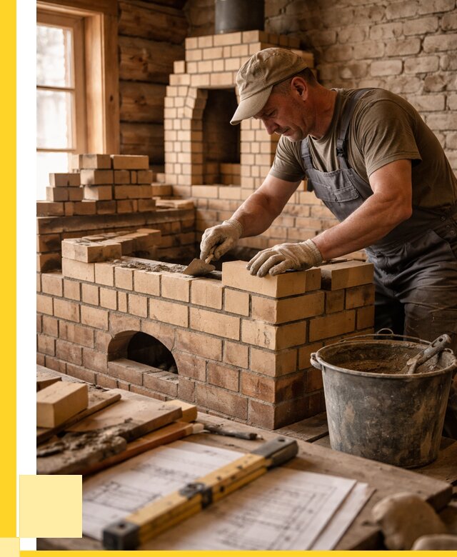 Кладка печей из кирпича в Искитиме цены от 30576 р. - ЭриданСкм