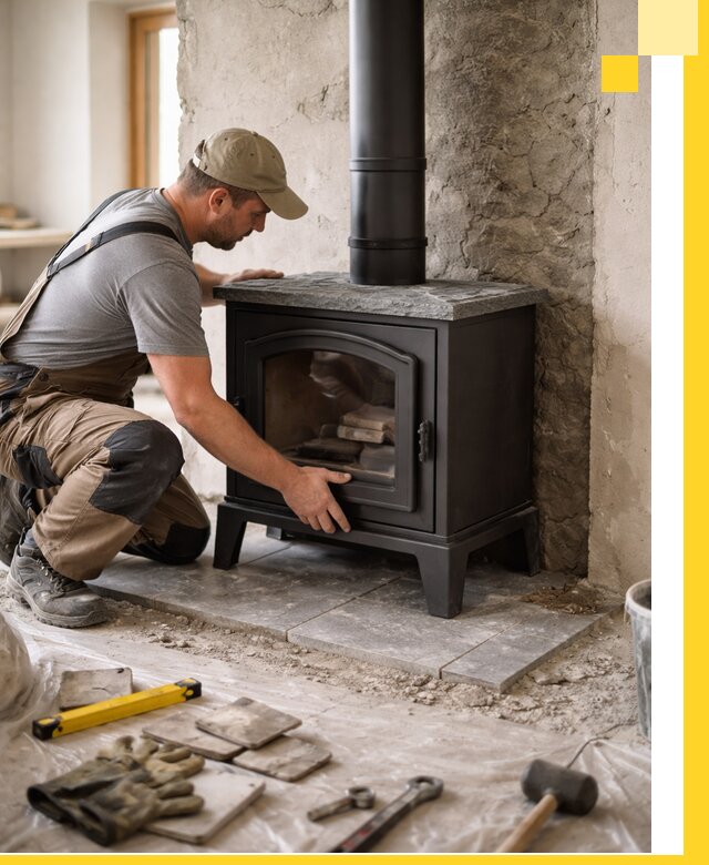 Профессиональный монтаж печей и каминов в Искитиме под ключ