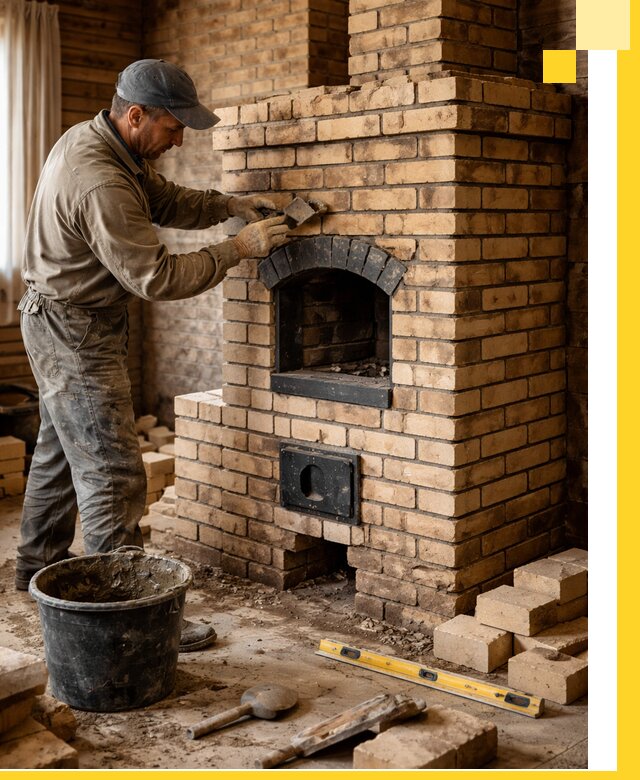 Кирпичные печи под ключ в Искитиме: проектирование и кладка