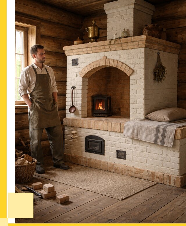 Русские печи с лежанкой под ключ в Искитиме от 152880 р. ЭриданСкм