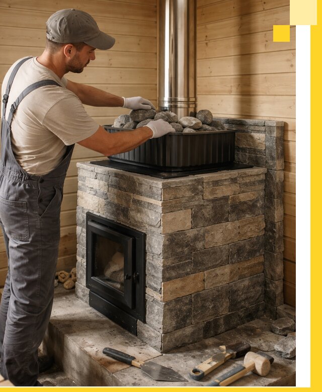 Печи для парной в Искитиме, производство, монтаж и обслуживание