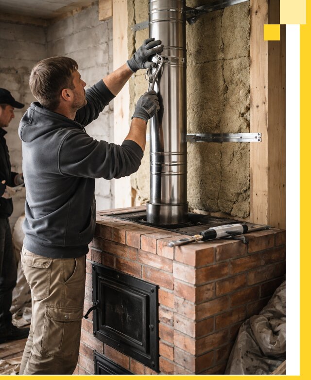 Изготовление и монтаж печей и дымоходов под ключ в Искитиме