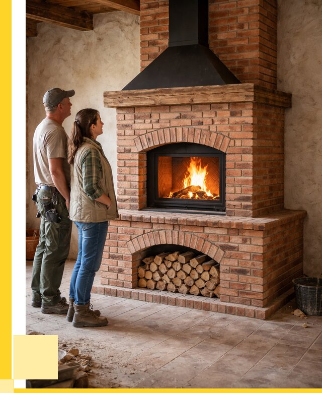 Печи камины из кирпича в Искитиме от 122304 р. | ЭриданСкм