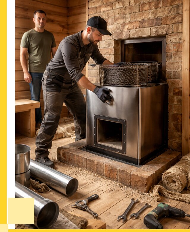 Монтаж банных печей под ключ в Искитиме от 18346 р., ЭриданСкм