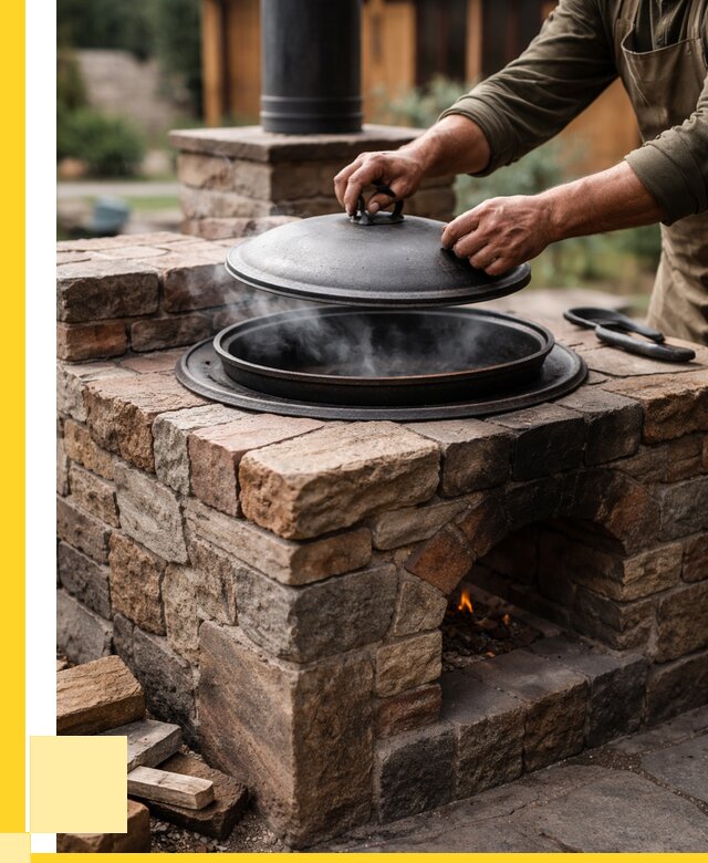 Печи для казана в Искитиме по цене от 18346 р. | ЭриданСкм