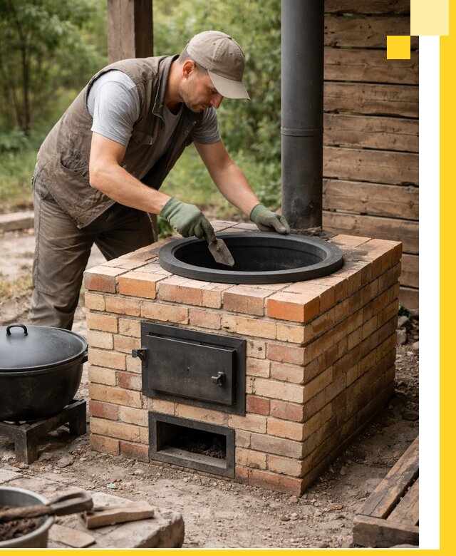 Изготовление и установка печей для казана в Искитиме под ключ