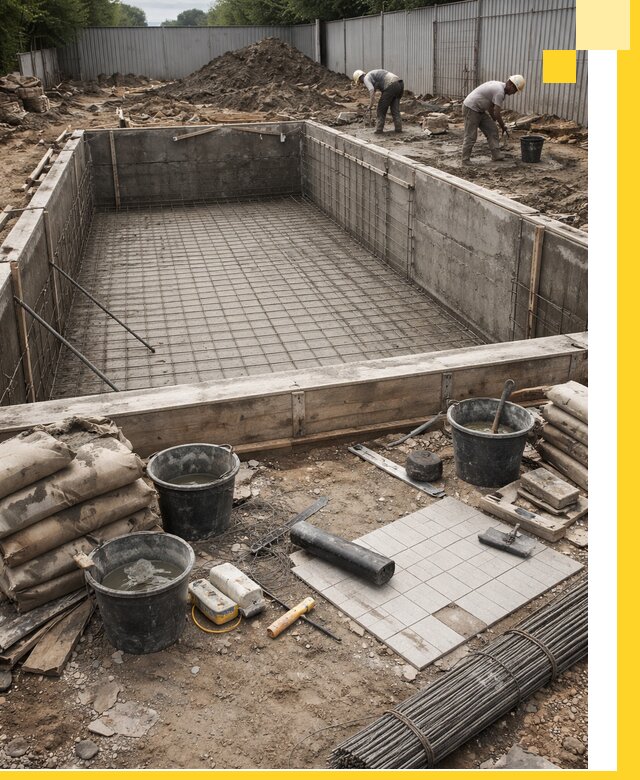 Строительство бассейнов под ключ в Искитиме, дизайн и монтаж