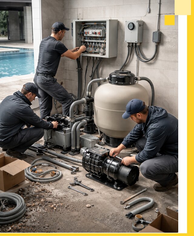 Профессиональный монтаж оборудования для бассейнов в Искитиме