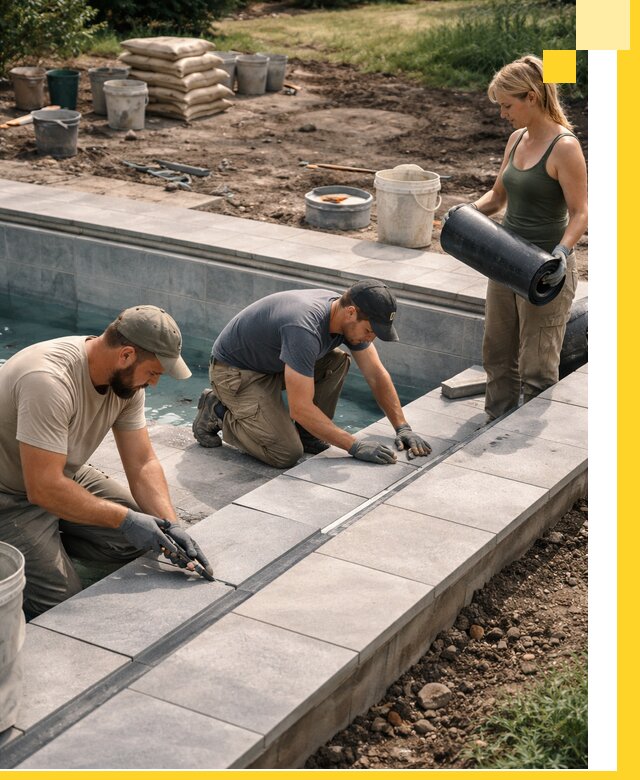 Строительство и монтаж уличных бассейнов под ключ в Искитиме