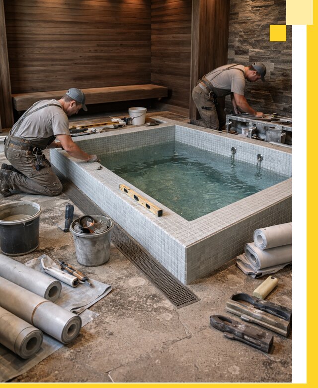 Установка и строительство бассейнов для сауны в Искитиме