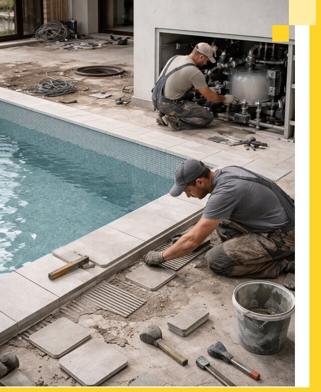 Строительство и монтаж бассейнов в коттедже в Искитиме