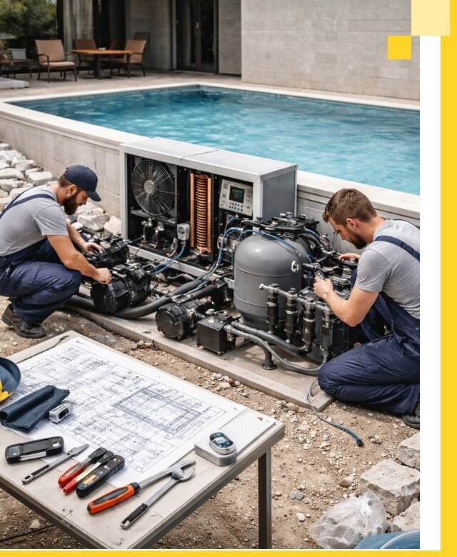 Проектирование и монтаж бассейнов с подогревом в Искитиме