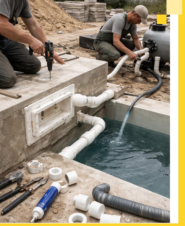 Строительство скиммерных бассейнов под ключ в Искитиме