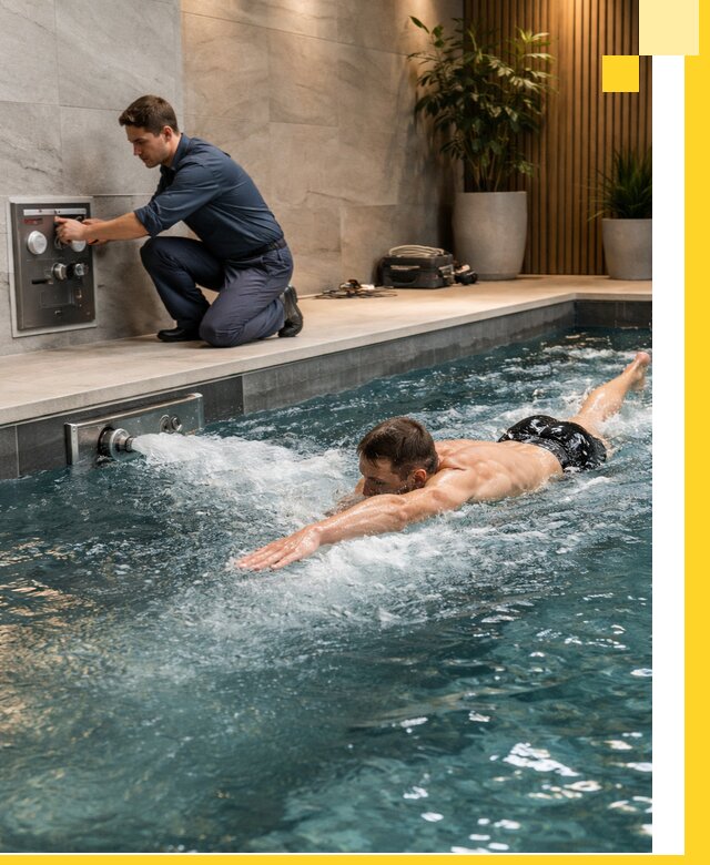 Проектирование и монтаж бассейнов с противотоком в Искитиме