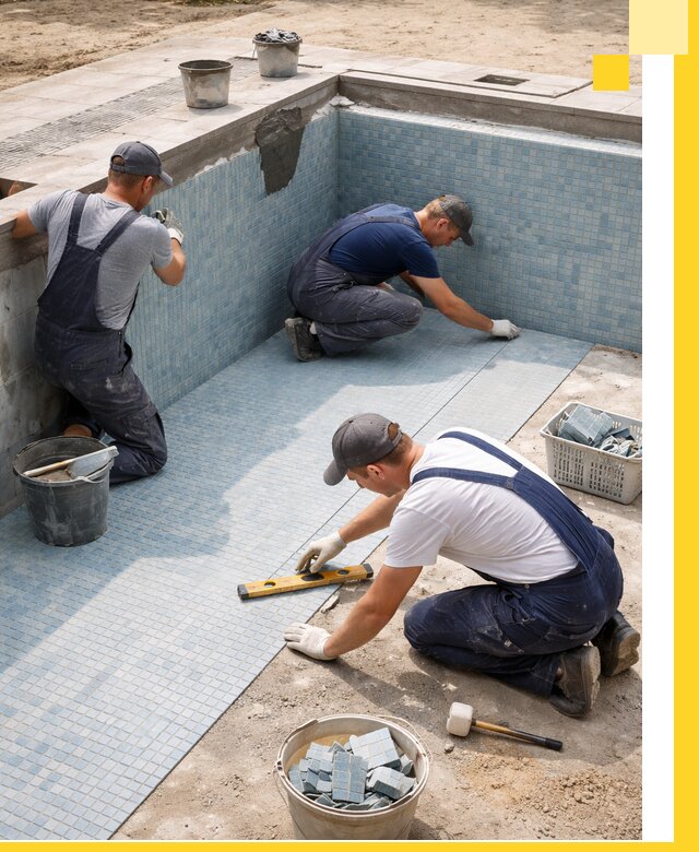 Укладка и установка плитки для бассейнов под ключ в Искитиме