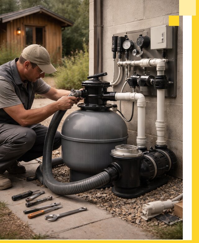 Продажа и монтаж фильтров и насосов для бассейнов в Искитиме