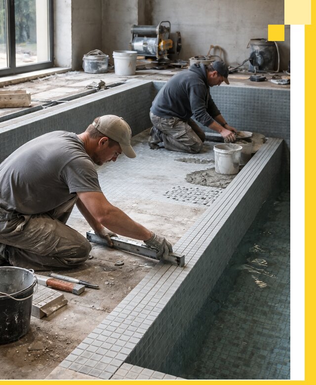 Строительство бассейна в частном доме в Искитиме под ключ