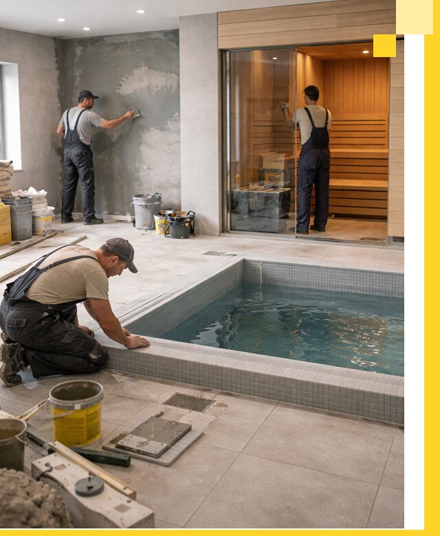 Проектирование и строительство сауны с бассейном в Искитиме