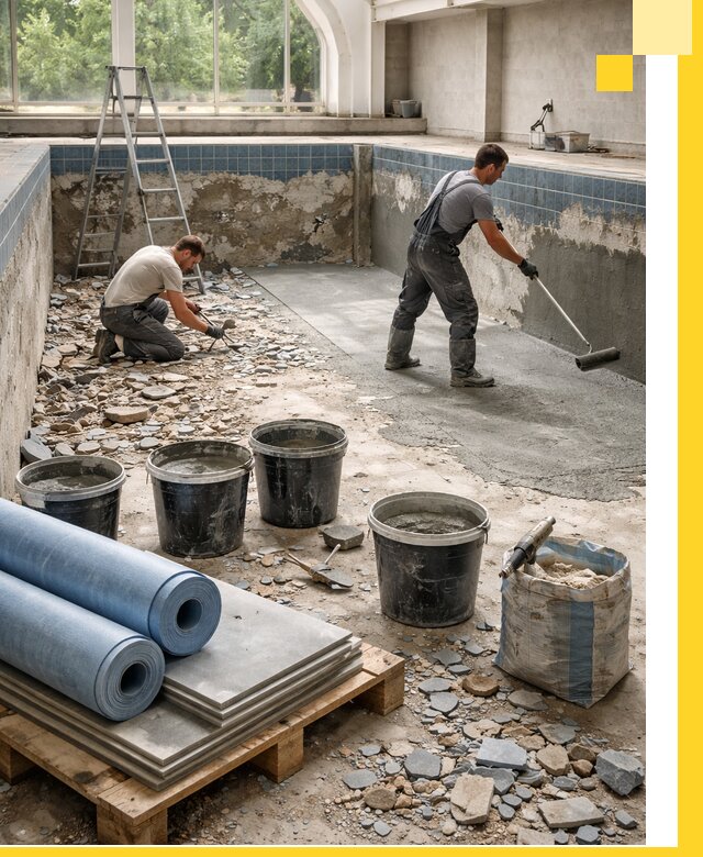 Реконструкция бассейнов в Искитиме: ремонт, гидроизоляция