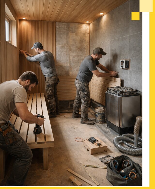 Сауны под ключ в Искитиме, проектирование, строительство, отделка