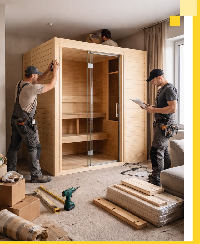 Установка и благоустройство саун в квартире в Искитиме