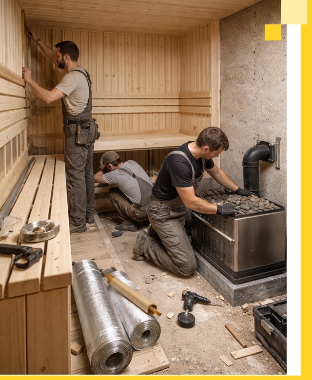 Индивидуальные сауны на заказ в Искитиме под ключ, проект и монтаж