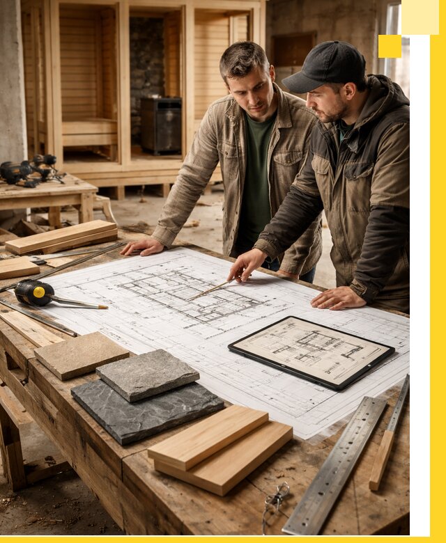 Проекты бань под ключ и планы строительства в Искитиме