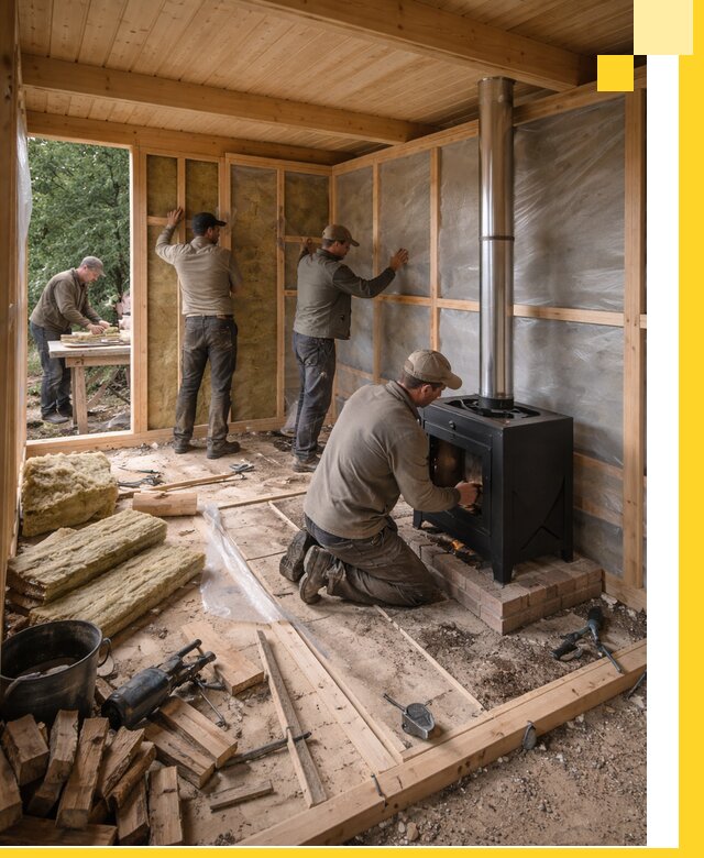 Профессиональный монтаж бань под ключ в Искитиме для дома