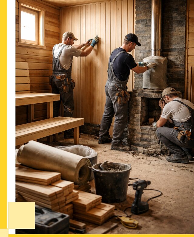 Ремонт бань под ключ в Искитиме от 45864 р. | ЭриданСкм