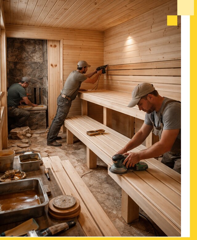 Профессиональная отделка бань в Искитиме под ключ, с гарантией