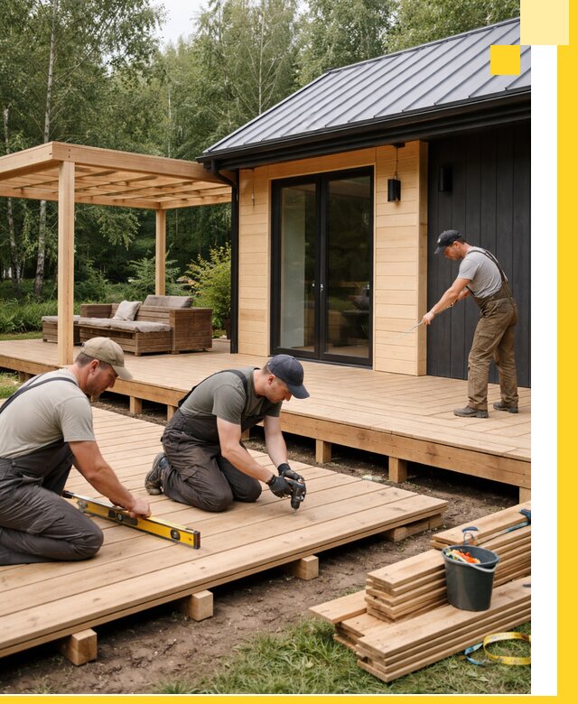 Строительство бань с террасой и бассейном под ключ в Искитиме