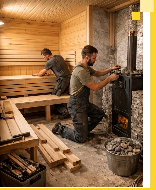 Дизайн и строительство интерьеров бань под ключ в Искитиме