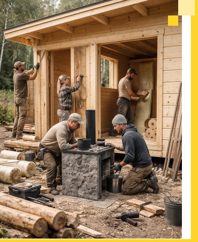 Купить баню под ключ в Искитиме строительство монтаж отделка