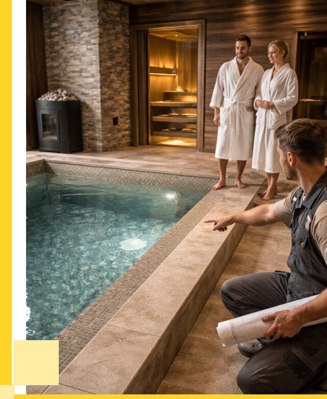 Проект бани с бассейном под ключ в Искитиме от 66248 р. | ЭриданСкм