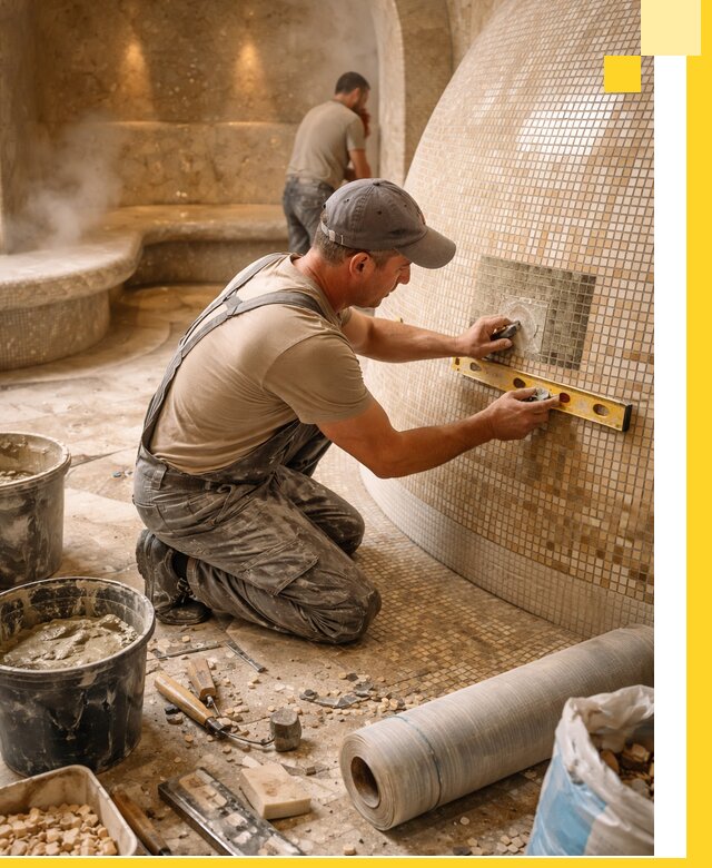 Хамам под ключ в Искитиме: проектирование, строительство, отделка