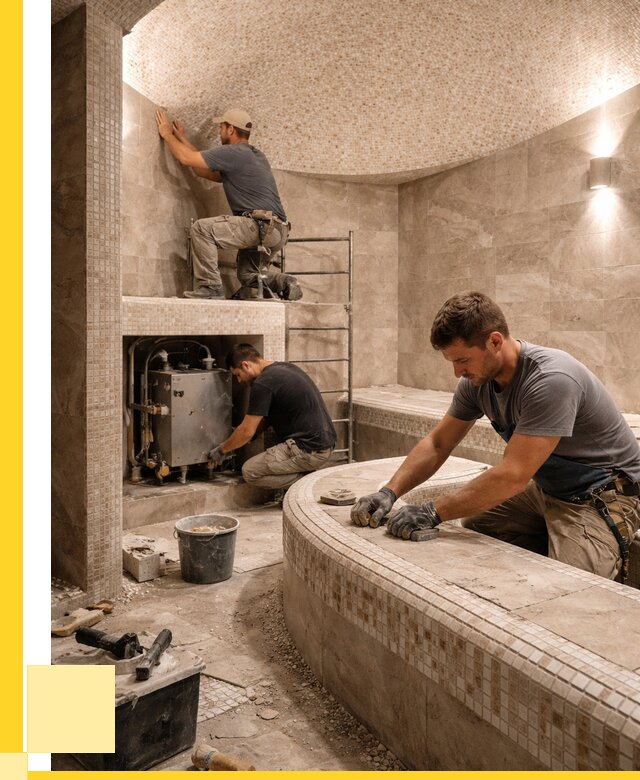 Монтаж хамамов под ключ в Искитиме от 254800 р. ЭриданСкм