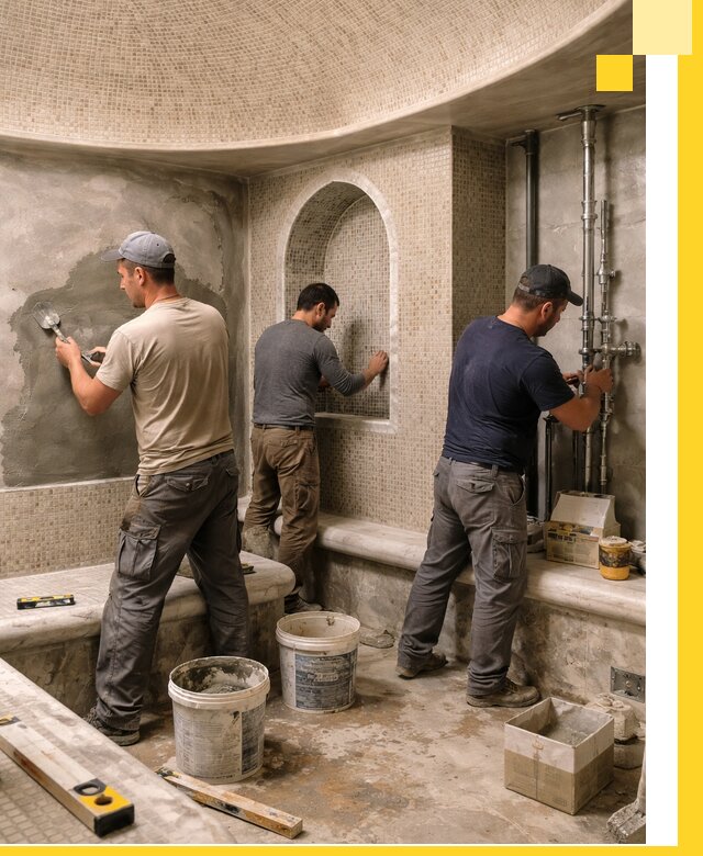 Профессиональный монтаж хамамов под ключ в Искитиме с гарантией