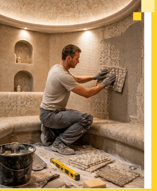 Устройство и монтаж домашнего хамама под ключ в Искитиме