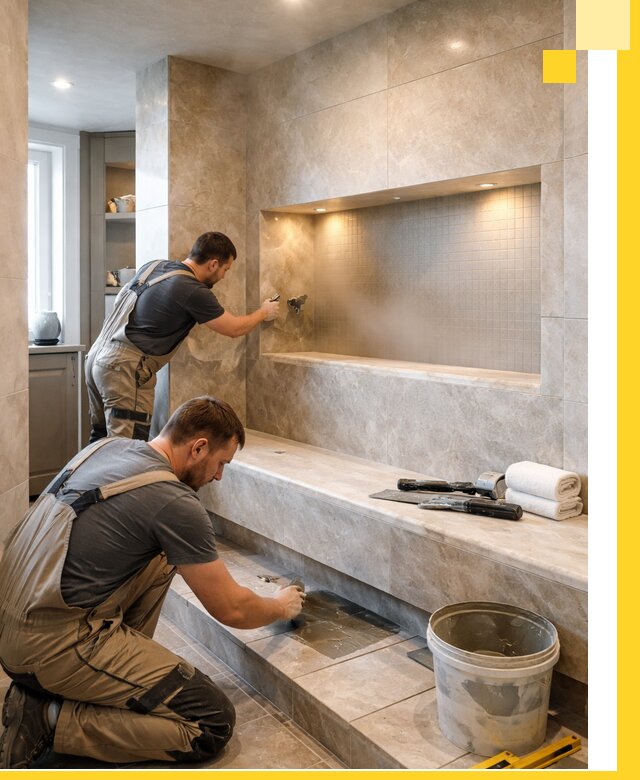 Профессиональное строительство хамама в квартире в Искитиме