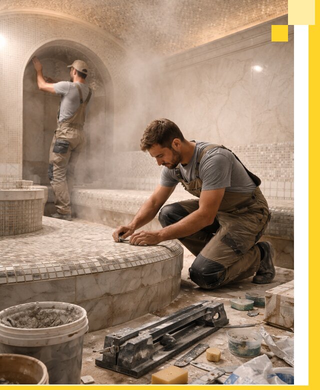 Профессиональный дизайн хамама и SPA под ключ в Искитиме