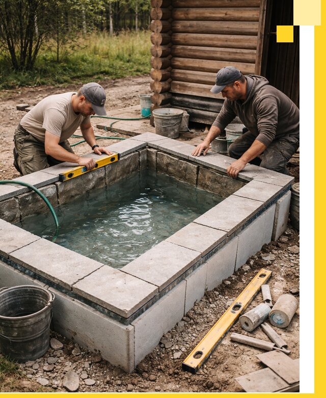 Изготовление и установка холодных купелей под ключ в Искитиме